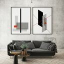 Zestaw 2 plakatów geometrycznych Bauhaus - format A4