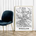 Plakat mapa Wrocławia Wrocław - format 50x70 cm