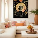 Plakat Kobieta Kolaż Astrologia A4 dla Dziewczyny - autorski wzór