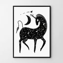 Black Unicorn 40x50 cm