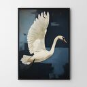 Plakat Łabędź ptak ptaki 61x91 cm - elegancka dekoracja do salonu