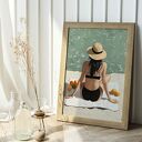 Plakat Dziewczyna na plaży - format 61x91 cm