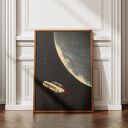 Plakat Moon Ride - Kolaż Fine Art A3