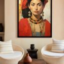 Portret kobiety - plakat 50x70 cm do wnętrza domu