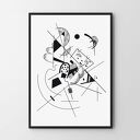 Plakat obraz Black Kandinsky B1 - 70x100 cm