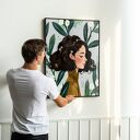 Kolorowy plakat 50x70 cm z ilustracją dziewczyny - na prezent