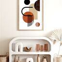 Plakat geometryczny w odcieniach beżu 30x40 cm