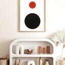 Plakat Black red white - fomat 61x91 cm
