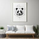Plakat Panda 50x70 cm B2 - geometryczny rysunek Hogstudio