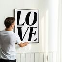 Plakat biało-czarny Miłość Love 30x40 cm