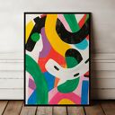 Plakat Kolorowa Geometria Abstrakcja 50x70 cm do Salonu