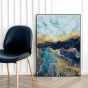 Obramowany plakat 'Marmur' w czarnej ramie - format 61x91 cm