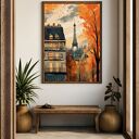 Plakat Jesień w Paryżu v2 - format 30x40 cm