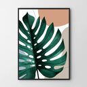 Zestaw plakatów boho liście 30x40 cm - monstera