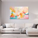 Pastelowy obraz abstrakcyjny - plakat artystyczny 75x50 cm