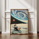 Plakat Moon Drive - Kolaż Fine Art - A3