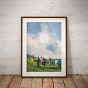 Plakat Klify Seven Sisters - Kolaż Fine Art
