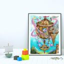 BALON J. VERNE'A - Cykl Sny - PLAKAT A4