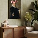 Plakat Funny Bunny 50x70 cm do salonu - modna sztuka Hogstudio