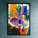 Zebra - wydruk na plakacie na A3