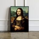 Plakat „Mona Lisa z kotem” 50x70 cm B2 do salonu - modny na prezent