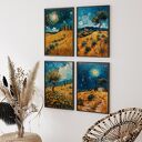 ZESTAW PLAKATÓW 4x 40x50 cm W stylu Van Gogha (set222)