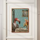 Plakat Flaming 50x70 cm - autorski kolaż Dapidoki