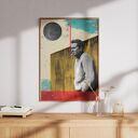 Plakat Marek Hłasko 50x70 cm - retro kolaż, polska literatura i idealny prezent dla mola książkowego