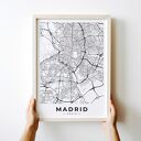 Plakat mapa Madryt - format 40x50 cm