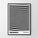 Plakat Bauhaus v2 40x50 cm - czarno-biała geometria (Hogstudio)