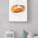 Plakat 30x40 cm rudy lisek