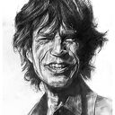 Plakat Mick Jagger z serii Ikony A3 - rysunek ołówkiem na matowym papierze