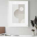 Jasny zestaw 3 plakatów 30x40 cm z abstrakcją i napisem GC -20