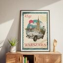 Plakat „U nas w Warszawie” - kolaż PRL A3 29,7x42 cm