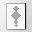 Plakat Spirala 30x40 cm - geometryczny wzór w czarno-białym stylu