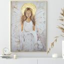 Plakat - 40x50 cm - Anioł w bieli (2 0622)
