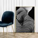 Plakat zebra czarno-biały 61x91 cm - oryginalny styl do salonu