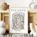 Beżowy plakat w stylu Picasso - format 30x40 cm do sypialni