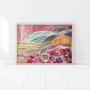 Plakat 50x70 cm - pejzaż kwiaty