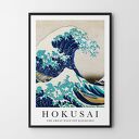 Hokusai The Great Wave off Kanagawa - plakat 50x70 cm do wnętrza