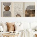 ZESTAW PLAKATÓW 3 cz 40x50 cm, boho w modnym stylu Mid Century Modern (abstr 04)