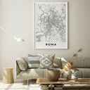 Mapa Rzym - plakat 50x70 cm do wnętrza