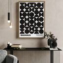 Plakat Bauhaus Geometria biało-czarny do salonu i nowoczesnych wnętrz