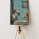 Plakat Flaming A3 29,7x42 cm z kawą i humorem