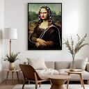 Plakat Mona Lisa w kwiatach - format 61x91 cm