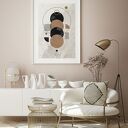 Plakat brązowa geometria w stylu boho 40x50 cm