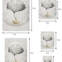 Plakat abstrakcja z liściem miłorzębu 50x70 cm (GC -21 -1060)