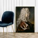 Plakat Curly Guy 61x91 cm - beżowo-czarne wzornictwo (bez ramy)