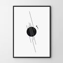 Zestaw 2 plakatów Black Circle 30x40 cm - czarna abstrakcja