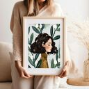 Kolorowy plakat 50x70 cm z ilustracją dziewczyny - na prezent